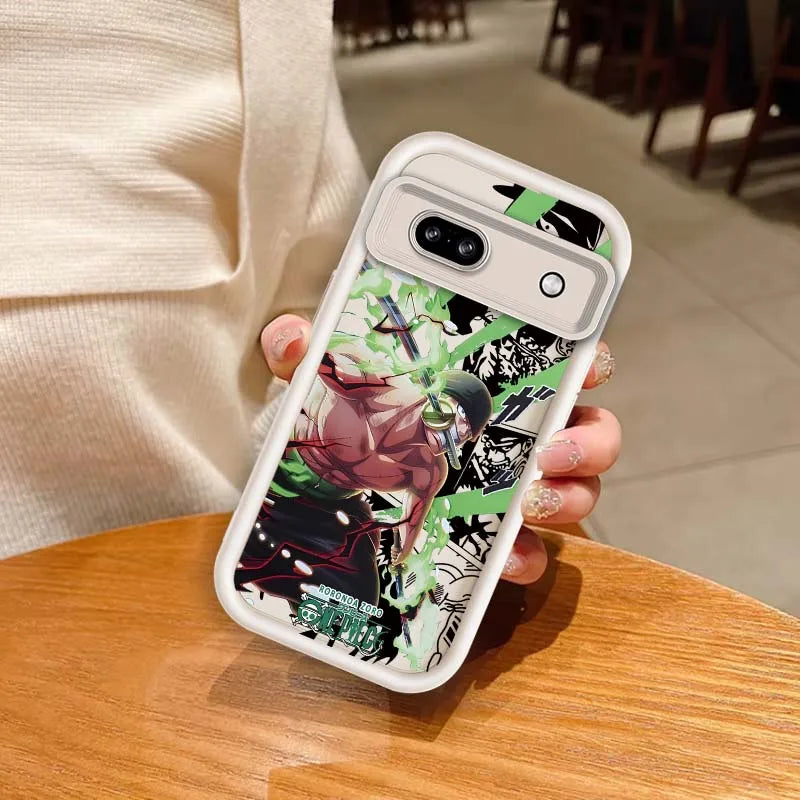 Anime Zoro One Piece Luffy Art Phone Case For Google Pixel 9 8A 8 7 7A Pro XL 5G Eye Ladder Soft TPU Shockproof Cover