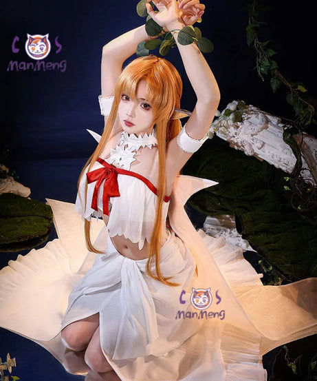 SAO Sword Art Online Yūki Asuna Cosplay Yuuki Asuna Elf prison uniform Costume Halloween sexy dress school props sweet Woman set