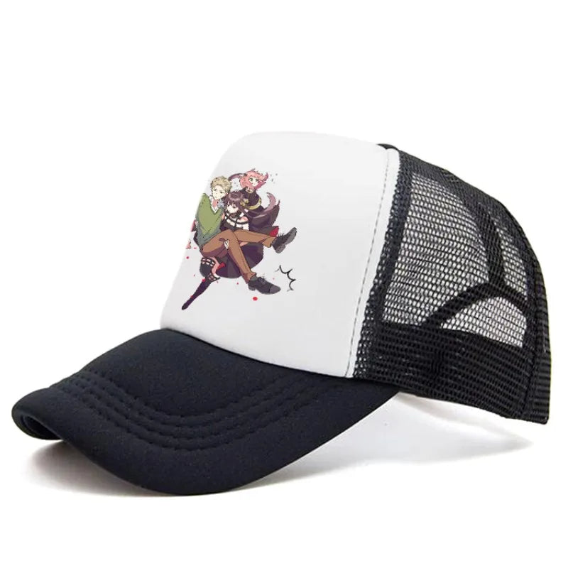 Pop Summer Cap Sun Visor Anya Forger Cute Hip Hop Caps Spy X Family Anime Cowboy Hat Peaked Trucker Dad Hats Gift