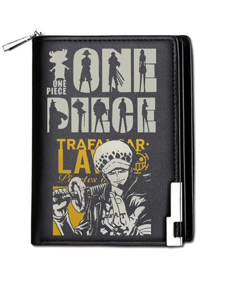 One Piece Luffy Ace Anime Peripheral Zipper PU Wallet Handsome Personality Boy Print Coin Purse Short Card Pack Gift Wholesale