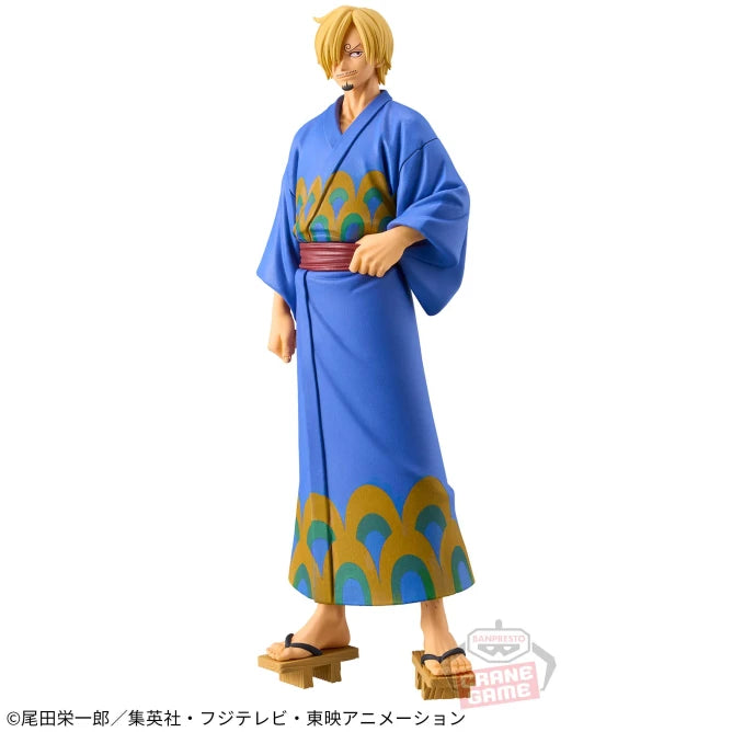 DXF THE GRANDLINE SERIES One Piece Wano Country Monkey D. Luffy Roronoa Zoro Sanji Bathrobe Ver. Anime Action Figures
