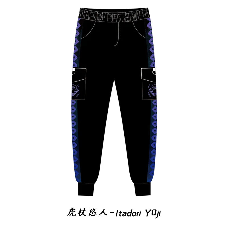 Jujutsu Kaisen Yuji Itadori Anime Peripherals Winter Male and Female Couples New Casual Overalls Trousers Sweatpants Pants Gifts