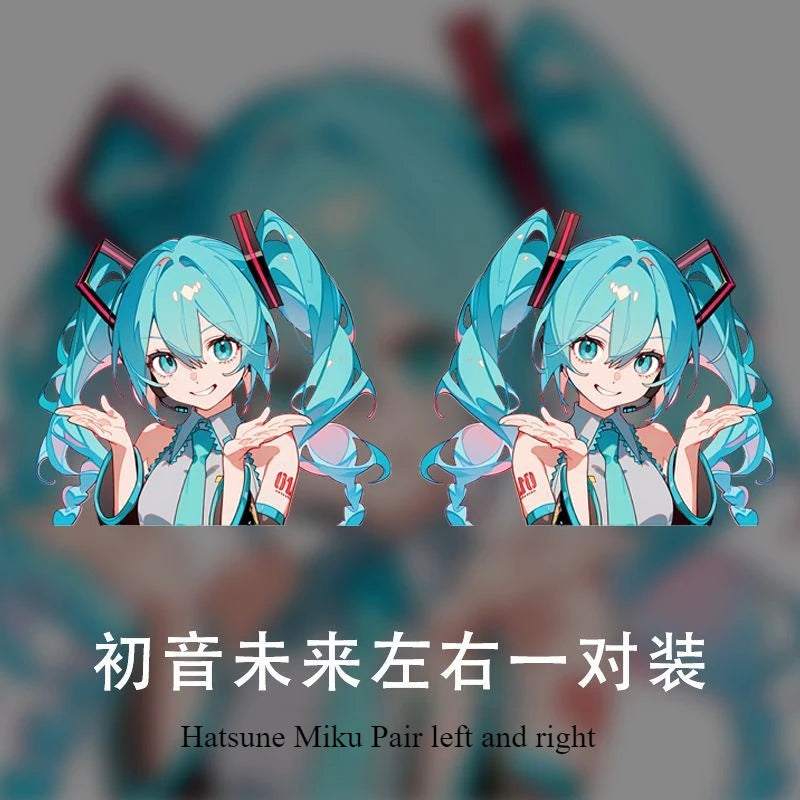 Hatsune Miku MIKU anime Animation Waterproof Car Sticker Personalized Decoration Electric Vehicle iPad Sticker