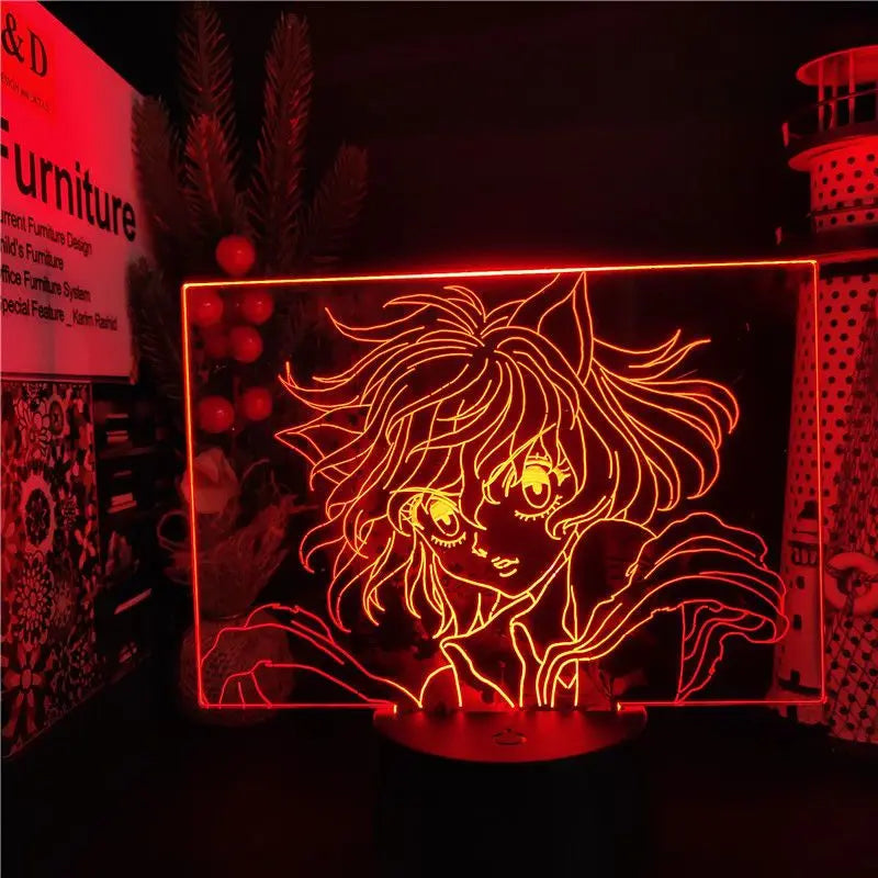 HUNTER Night Light Anime Peripherals Personality Creativity Killua Sissoe Table Lamp Desktop Decoration Bedroom holiday gift