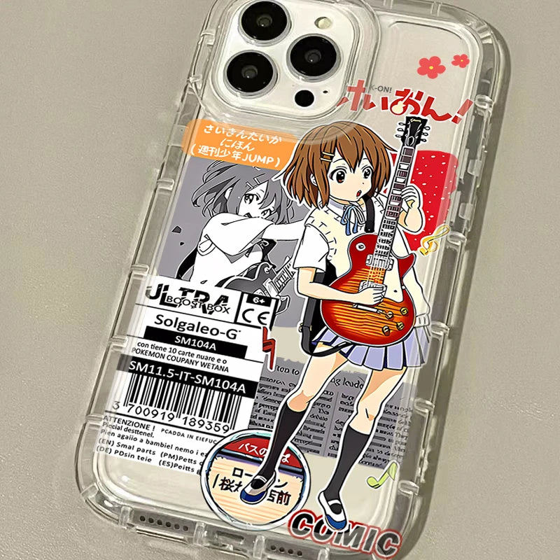 Cute K-ON Girls Case for Samsung Galaxy A14 A15 A55 A05 A05S A24 A13 A23 A73 A12 A22 A32 A52 A52S A72 A31 A51 A71 Cover