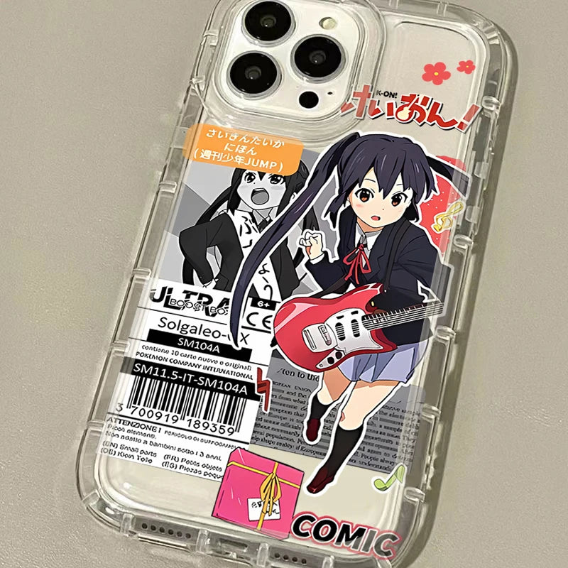 Cute K-ON Girls Case for Samsung Galaxy A14 A15 A55 A05 A05S A24 A13 A23 A73 A12 A22 A32 A52 A52S A72 A31 A51 A71 Cover