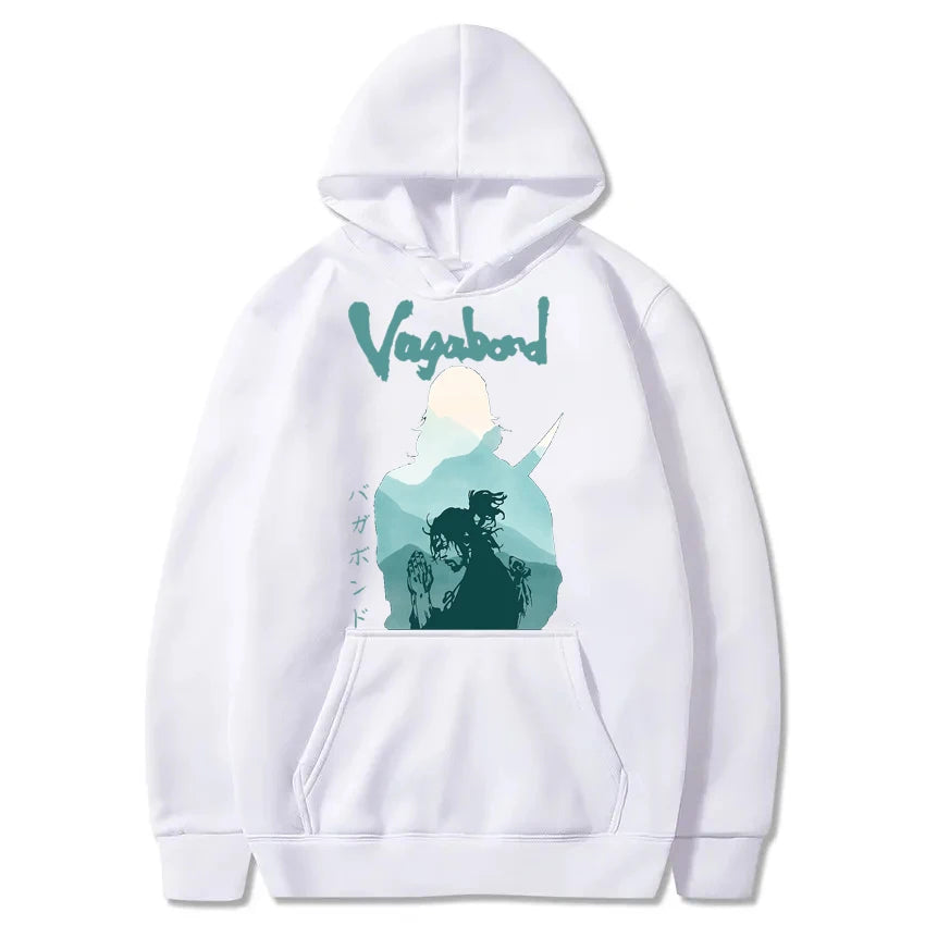 Manga 90s VAGABOND Miyamoto Musashi Print Man Hoodies Acg Fans Streetwear Hipster Otaku Clothing Casual Girl Sweatshirts