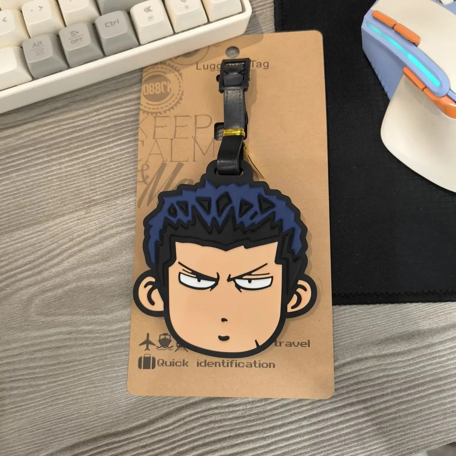 10cm anime cute slam dunk Rukawa Maple Sakuragi Mitsui silicone luggage tag travel checked bag charm diy Christmas gift