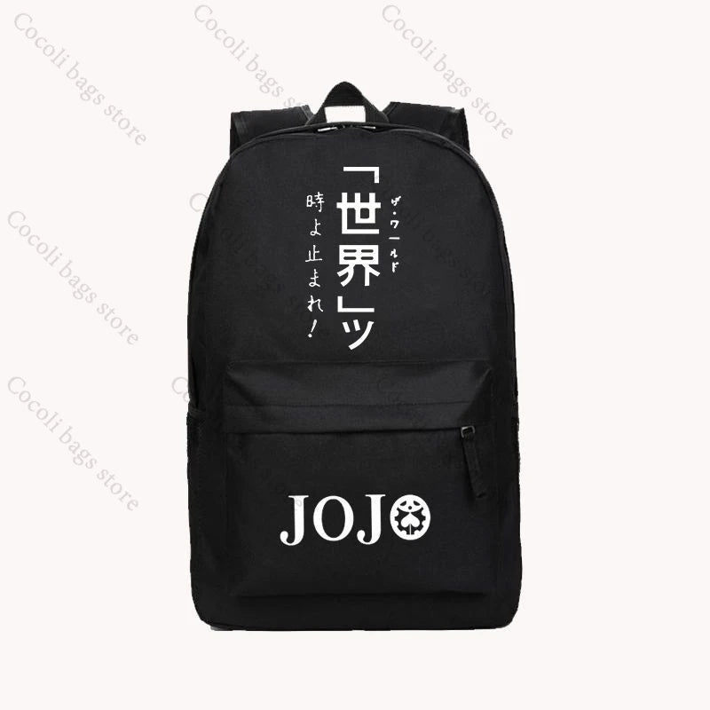 Anime JoJo's Bizarre Adventure Print Backpack School Bag Large Capacity School Backpack Oxford Teenage Youth Backpacks