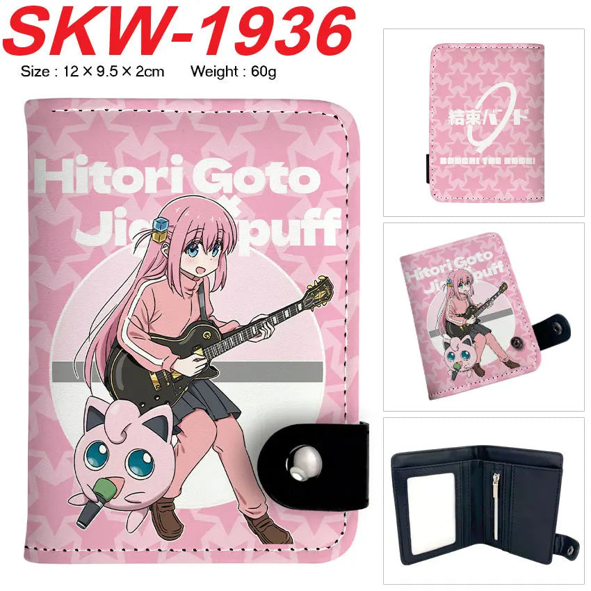 BOCCHI THE ROCK! Anime Yamada Ryo Synthetic Leather Short Men Wallet Gotoh Hitori Card Holder Purse