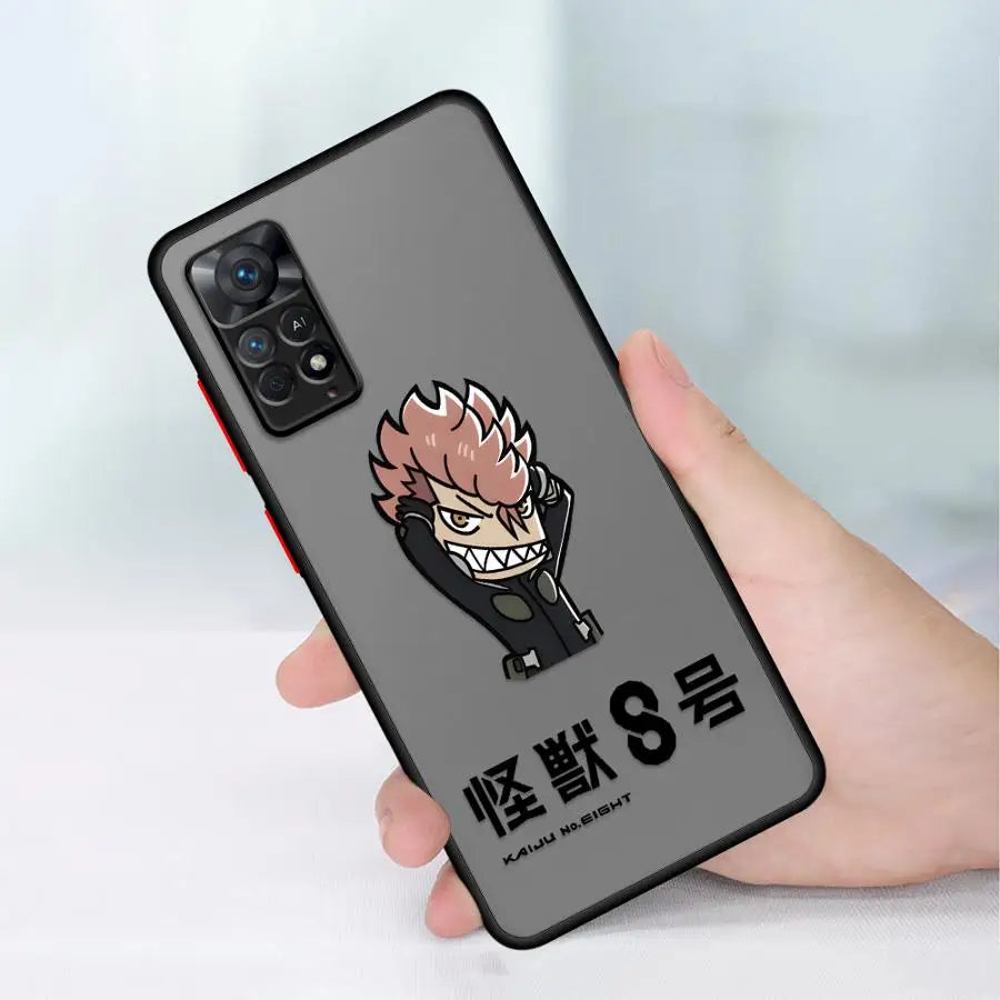 Cute Kaiju No. 8 Matte Phone Case – Xiaomi Redmi Note 8–14 Series