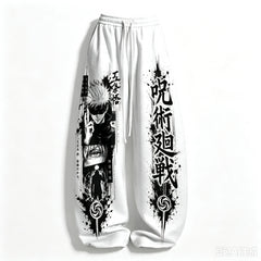 Jujutsu Kaisen Ryomen Sukuna Kanji Graphic Straight Leg Sweatpants