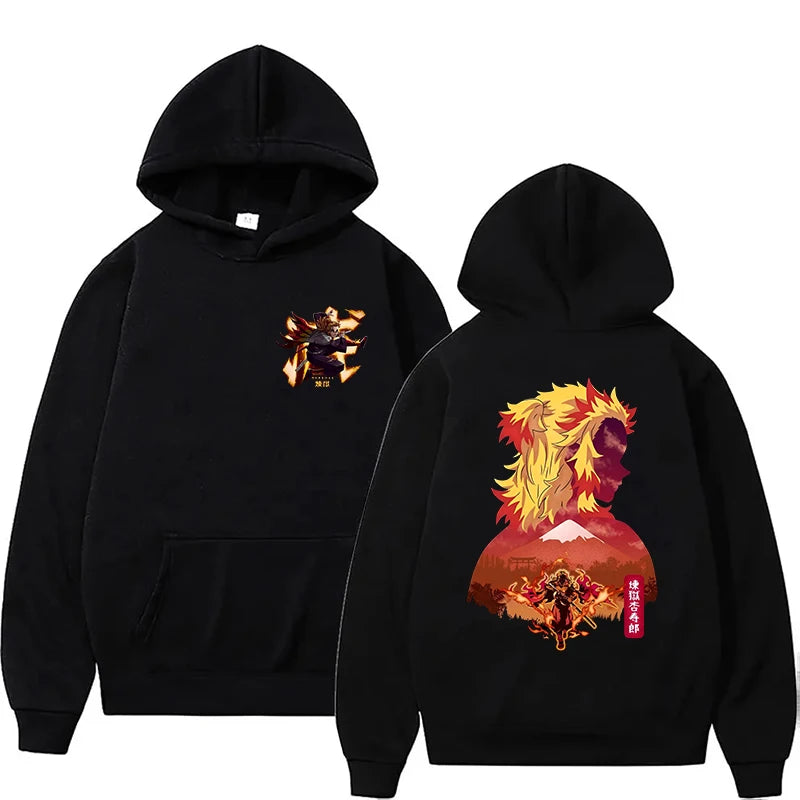 New Anime Rengoku Kyoujurou Printed Hoodies Men/women Sweatshirts Casual Fashion Y2K Fleece Hoodie Personality Pullover