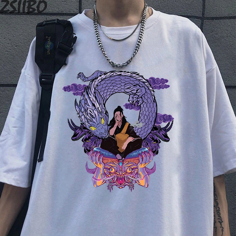 New Geto Suguru Print Graphic T Shirt Unisex Fashion Casual Short Sleeve Shirt Tee Anime Personality T Shirts