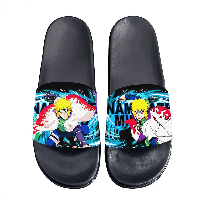 Anime Naruto Non-Slip Slippers Fashion Sasuke Design Cute Kawaii Home Sandals for Men And Women Ideal Holiday Gift