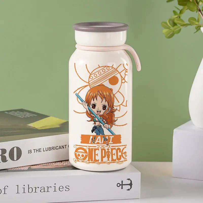 Anime One Piece Monkey D. Luffy Roronoa Zoro Nami Usopp Chopper Nico Robin Franky Insulated Cup Drinking Cup Anime Cup