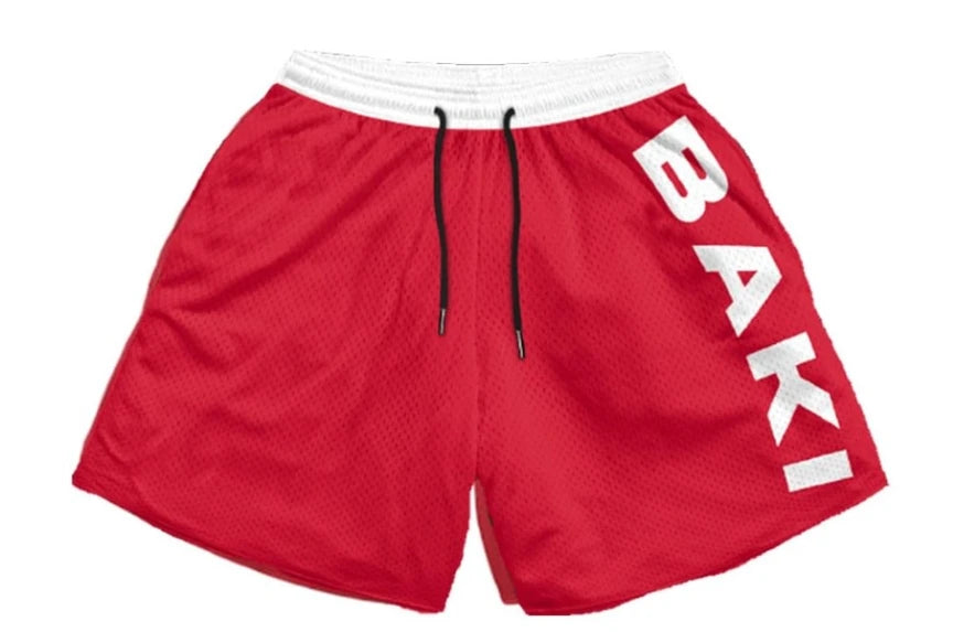 Baki Hanma Anime Shorts – Men's Streetwear Beach Shorts with Elastic Waist