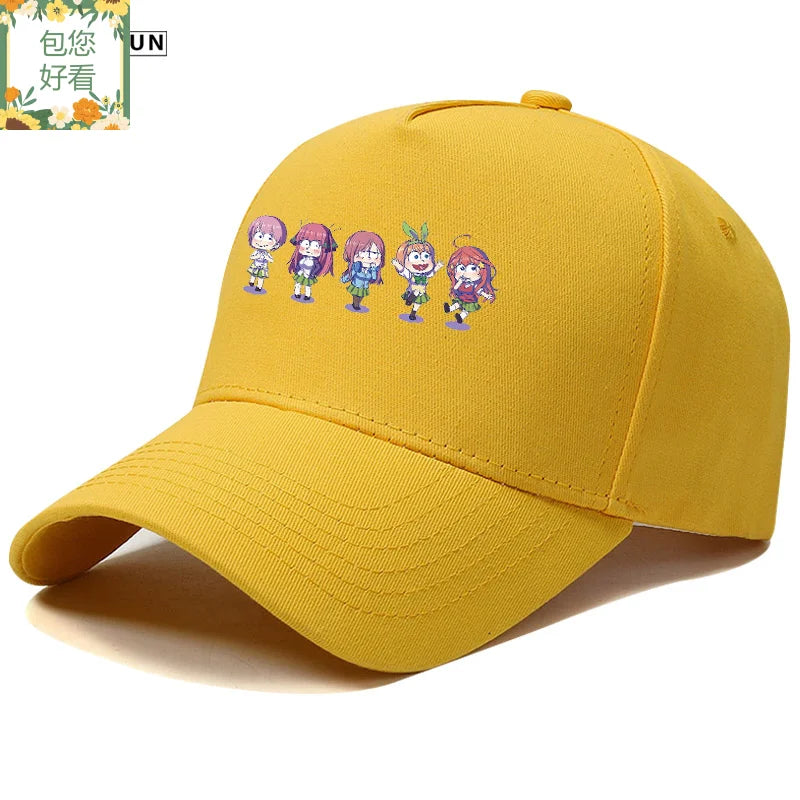 The Quintessential Quintuplets Nakano Ichika Nino Itsuki two-dimensional print hat men's and women's COS baseball cap present