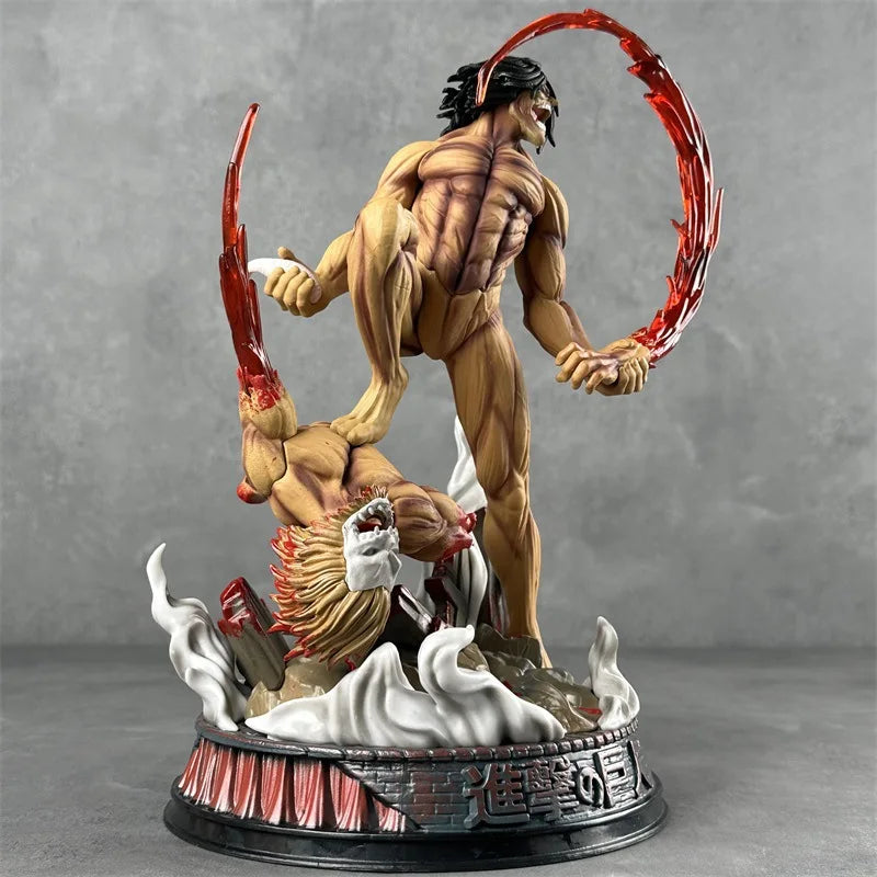 29cm Eren Jaeger Figure Manga Attack On Titan Anime Figures Jaeger Pvc Model Statue Doll Collection Decoration Toys Gift