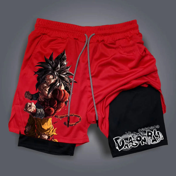 Dragon Ball 2-in-1 Gym Shorts — Graphic Print Sportswear