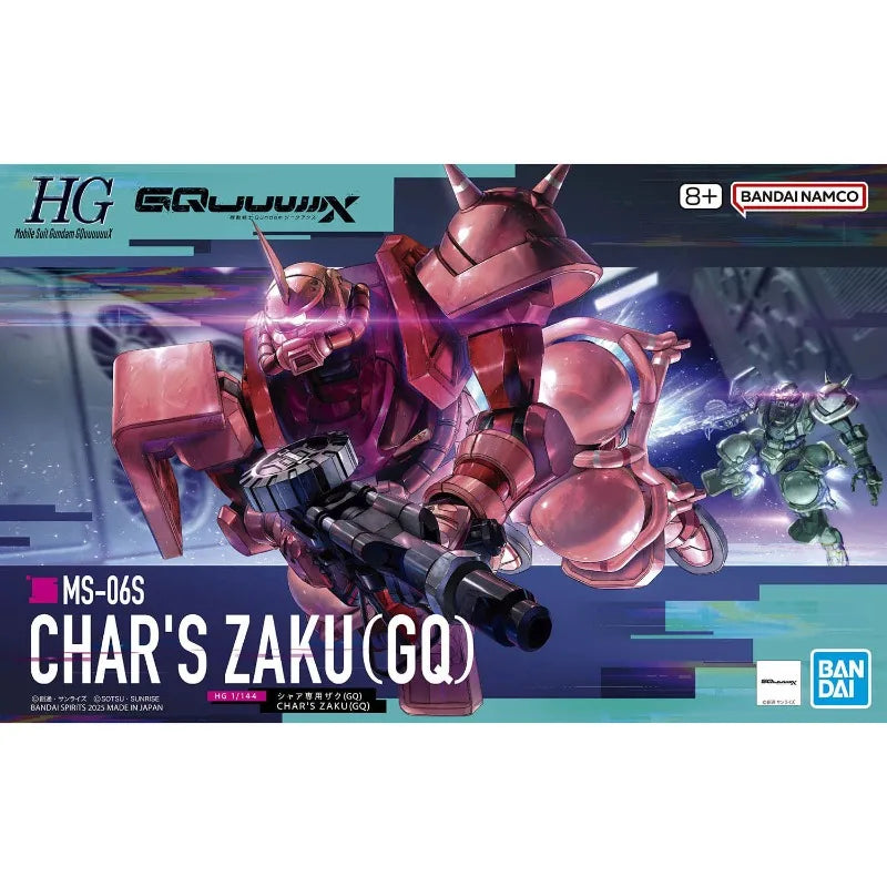 Char's Zaku GQ Action Figure White Gundam Anime Mobile Suit Gundam GQuuuuuuX Toys for Boys Original Box
