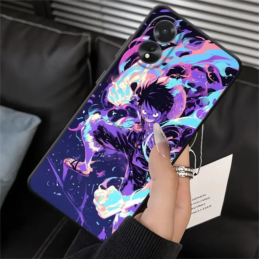 Case for Oppo A52 A12 A36 A53 A16 A33 A71 A9 A38 A17 A32 A73 A15 A32 A11 A37 A18 A31 A72 A54 Phone Cover Cool Luffy Anime