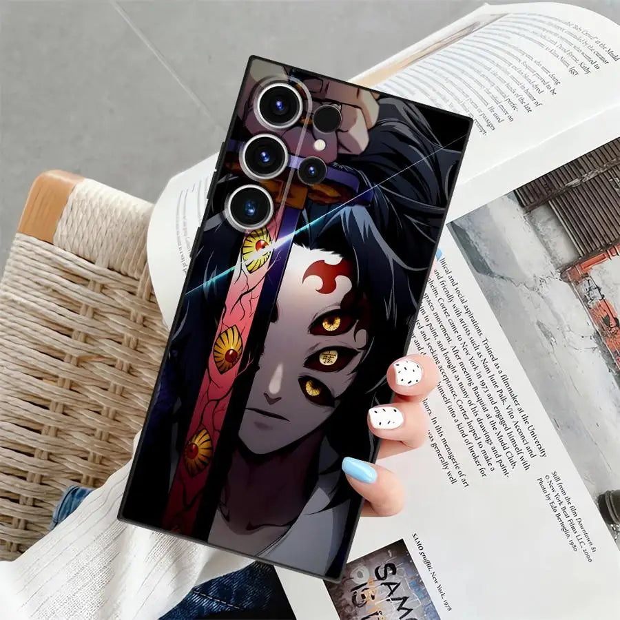 Demons Anime Slayer Case for Samsung Galaxy S25+ S9 S24+ S21 S22 S25 Ultra S20 S23 FE S24 Plus Soft Back Phone Cover