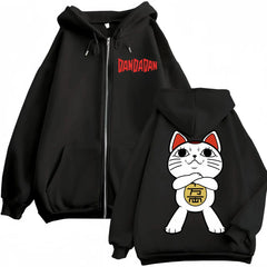 Anime Dandadan Turbo Granny Graphic Zipper Hoodie – Men & Women Zip-Up Sweatshirt