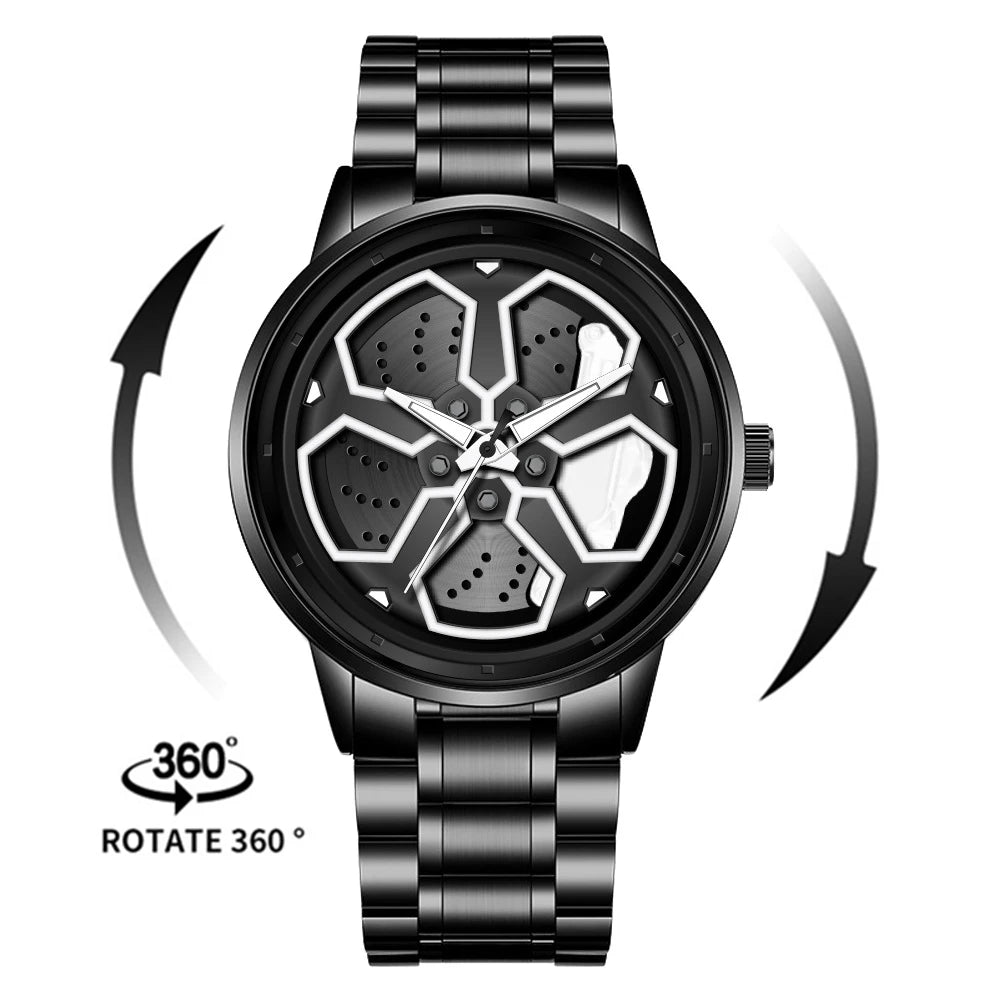 Naruto Anime - Sharingan Rotary Dial Watch – 3D Anime Quartz Waterproof Men’s Luxury Watch