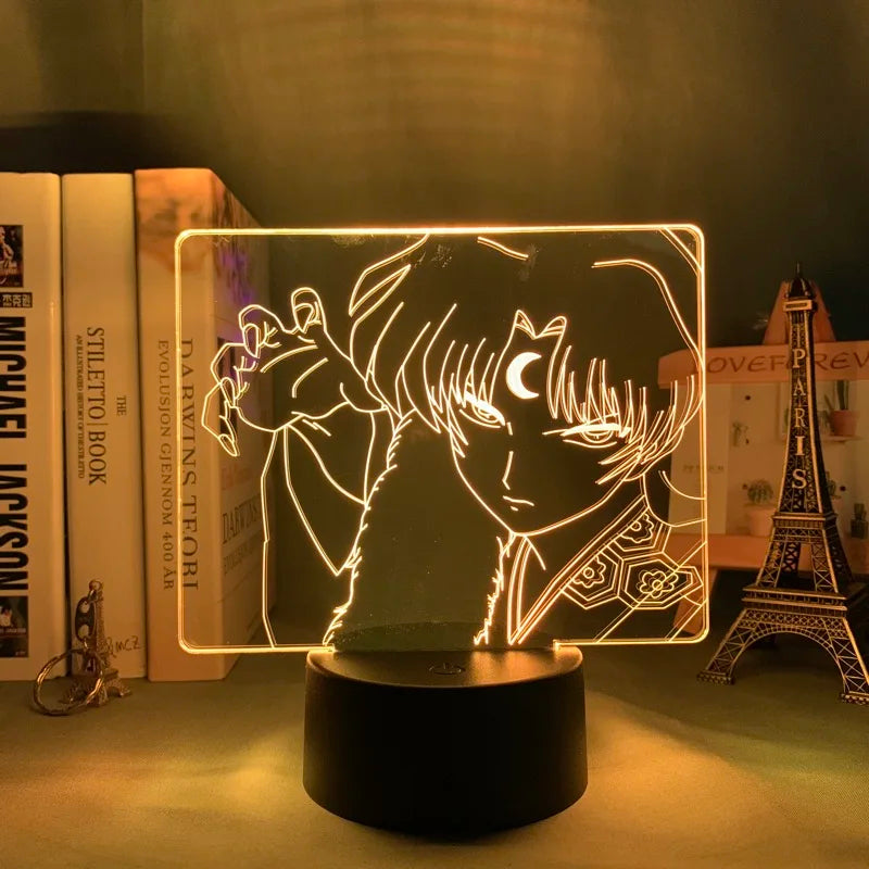 3D Led Nightlight Anime Inuyasha for Child Bedroom Decor Lighting Birthday Gift