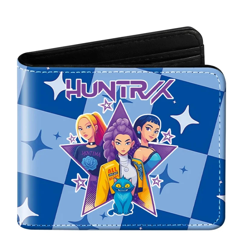 Devil Hunter Pu Anime Print Short Mini Wallet Rumi Mira Zoey Saja Boys Figure Change Storage Bag Birthday Gift