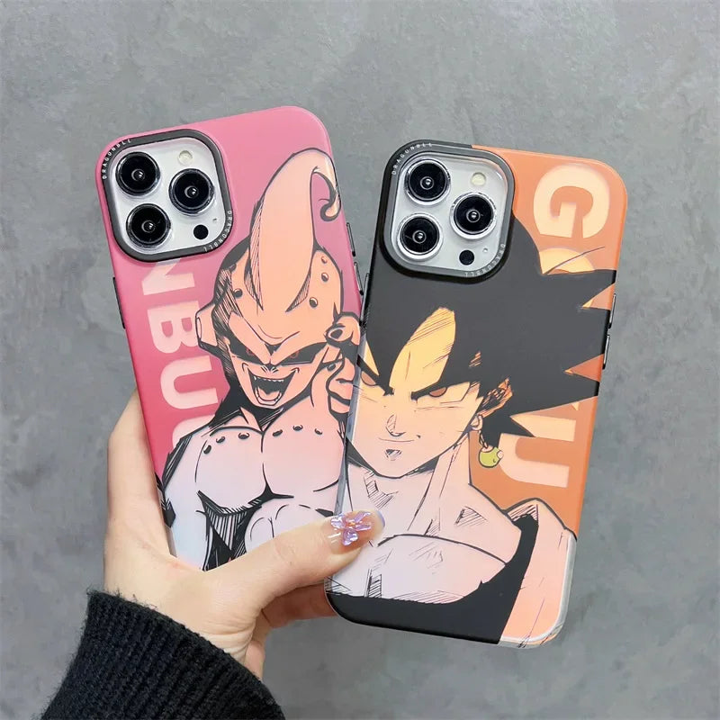 Dragon Ball Goku Phones Cases for IPhone 14 Pro Max Plus 11 12 13 Anime Super Saiyan Creative Shockproof Frosted Cover