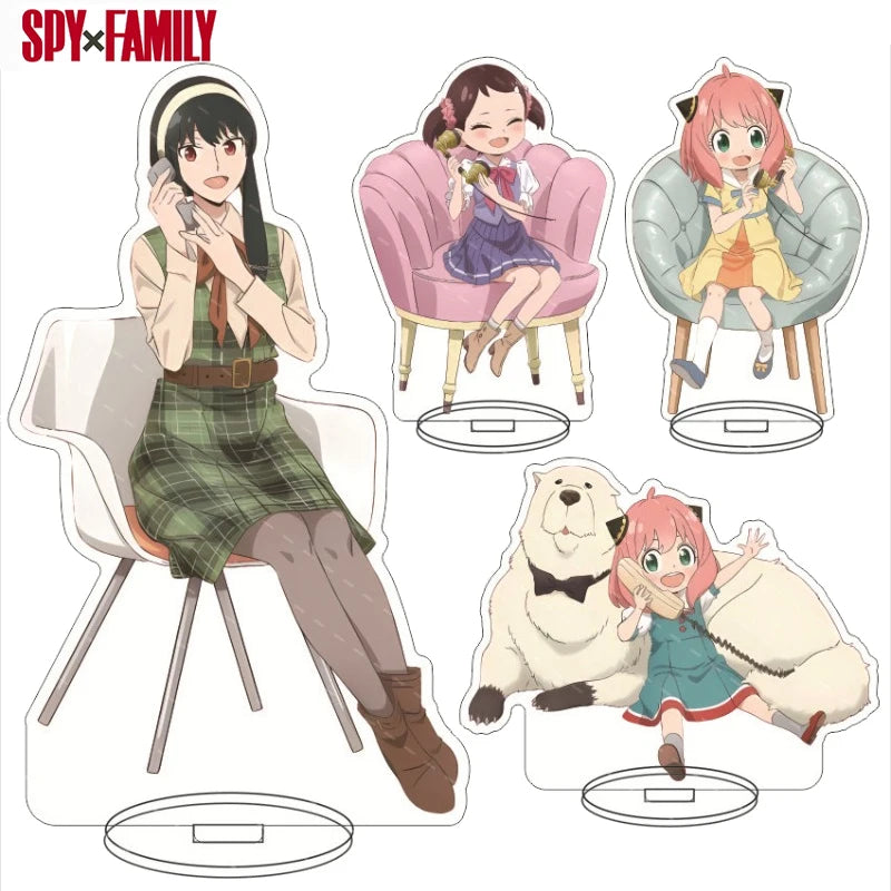 New Hot Anime Spy X Family Acrylic Stand Model Figure Cosplay Plate Holder Topper Birthday Fans Christmas Desk Decor Plate Gift