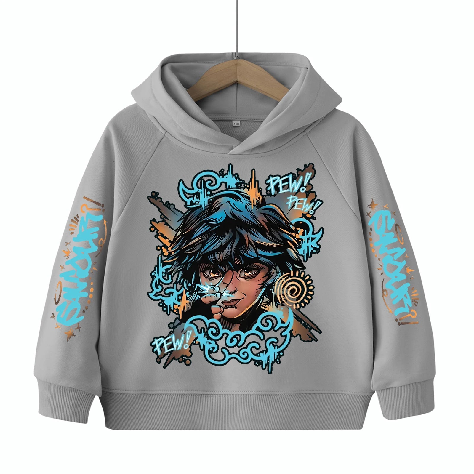 Arcane-Isha Anime Children's-Hoodie Harajuku Hip Hop Pullover Tops Sweatshirt