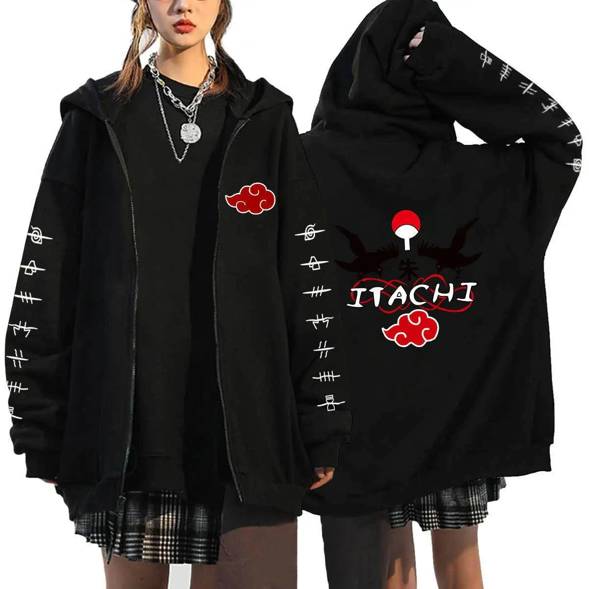 Autumn Zip Up Jacket Anime Naruto Figures Sweatshirt Men Women Plus Size Casual Clothing Harajuku Coat Halloween Gifts