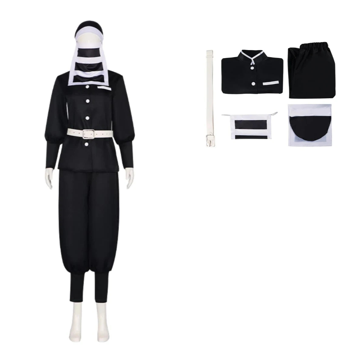 Demon Slayer Anime Peripheral Makomo Kanroji Mitsuri Kokushibo Nakime Costume Style Kimono Cos Outfit Halloween Party