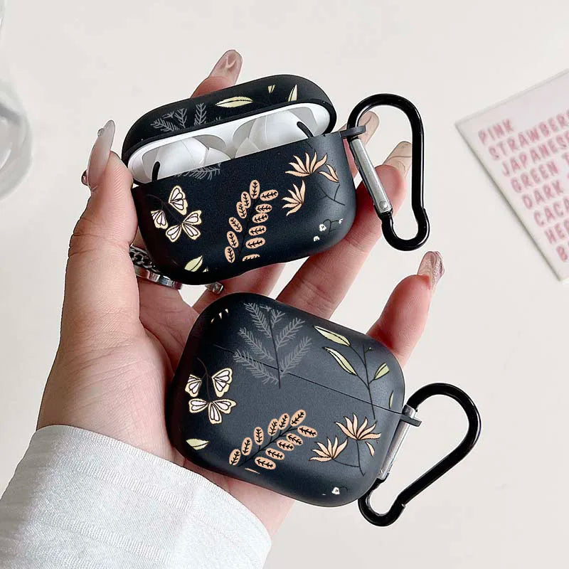 Anime Leaves Pattern Earphones Case for Airpods 1/2 4 3 for Airpod Pro and Pro 2 Protective Cover Gift for Lover Family Friends