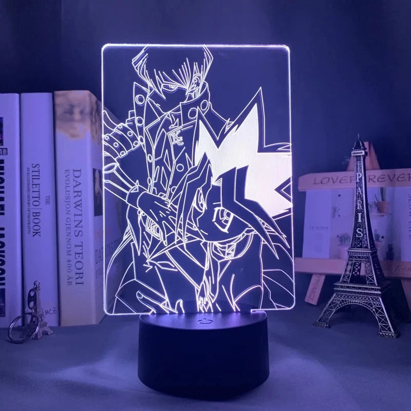 Anime Action Figure Led Night Light Manga Yu Gi Oh Dark Magician Girl for Kid Bedroom Decor Lamp Kawaii Room Decor Light