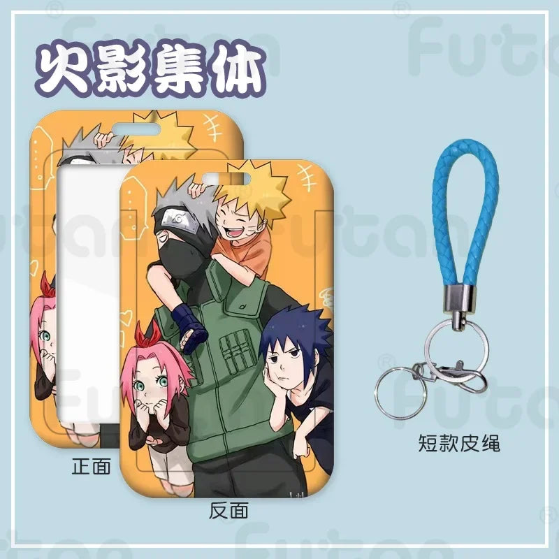 Naruto Kakashi Card Holder Men and Women ID Card Holder Purse Credit CardHolder Business Card Set KeyChain Passport Holder