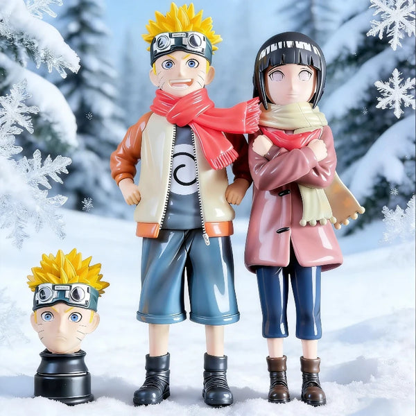Naruto & Hinata Childhood Couple PVC Figure — 21cm Statue