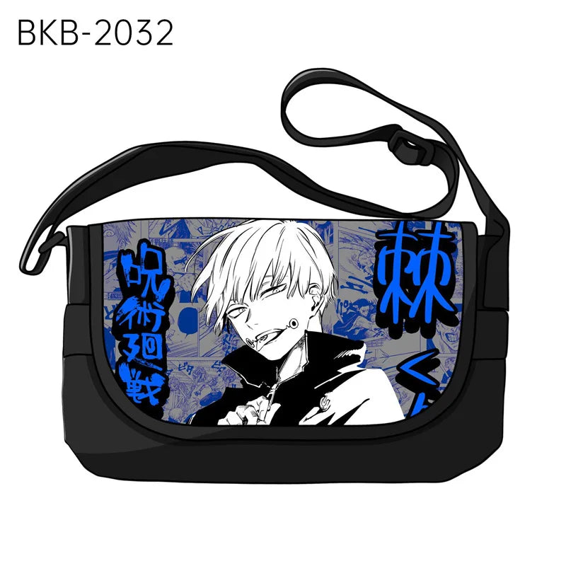 Anime Jujutsu Kaisen Shoulder Gojo Satoru Ryomen Sukuna Handbag Messenger Bag Phone Holder Storage Bags for Travel