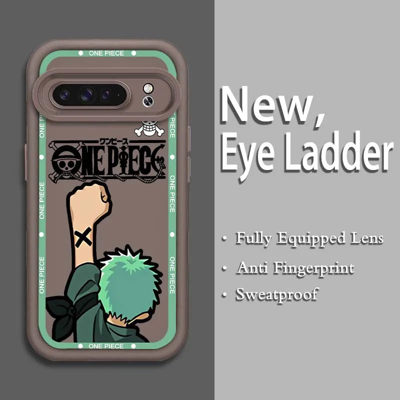 Roronoa Zoro Eye Ladder Case – One Piece Soft TPU Cover for Pixel 9–7A Pro 5G