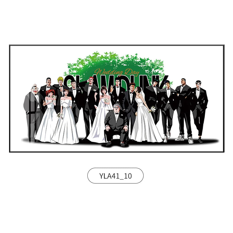 Slam Dunk Wall Art – Sakura Path Anime Mural for Bedroom or Living Room