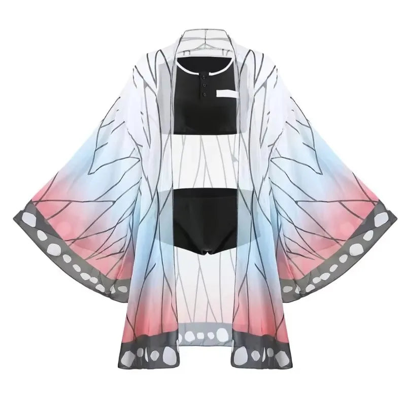 New Swimsuit Anime Demon Slayer Kochou Shinobu Kamado Cosplay Costume Kimono Agatsuma Zenitsu Sexy Bikini Beach Summer Halloween