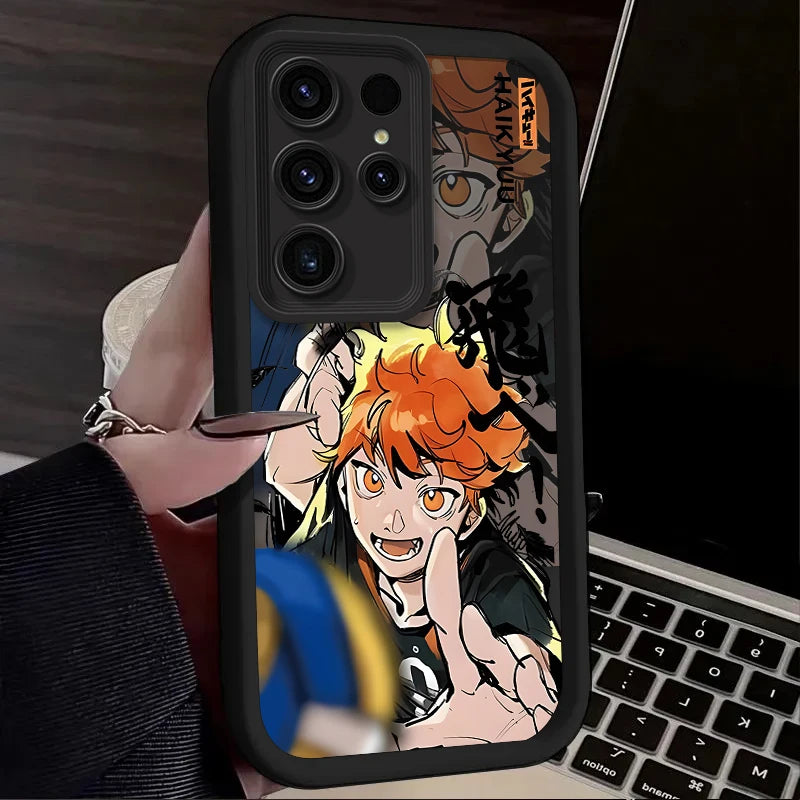Anime Haikyuu Shoyo Hinata Case For Samsung Galaxy S24 S25 S23 Ultra S22 S21 Plus FE A36 A56 A26 A16 A06 A15 A25 A35 A55 5G Etui
