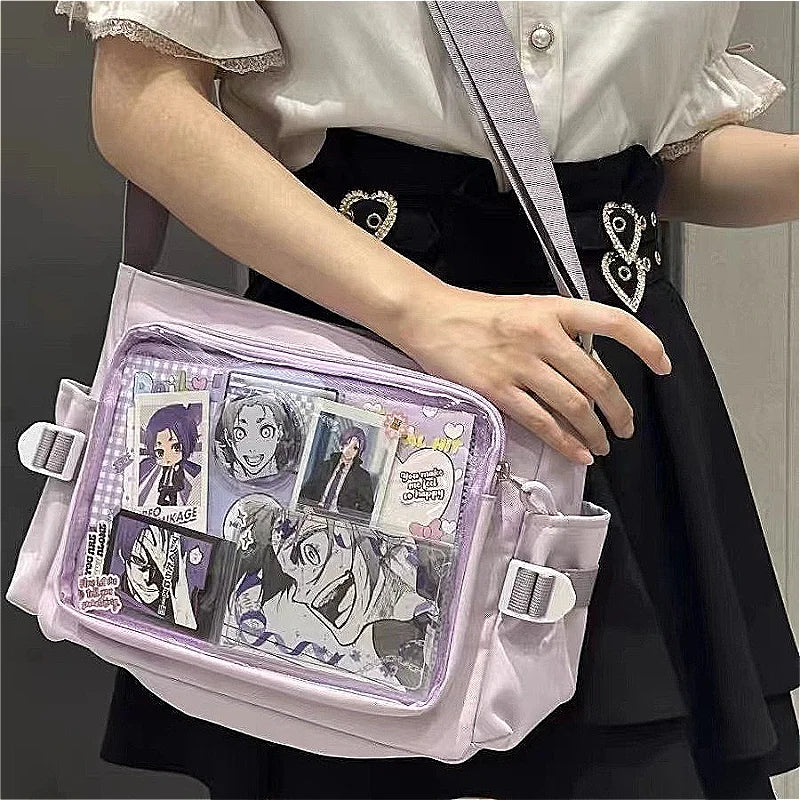 New Style Transparent Postcard Display Shoulder Women Badge DIY Decoration Crossbody Bag Anime Expo Class Tote Itabag