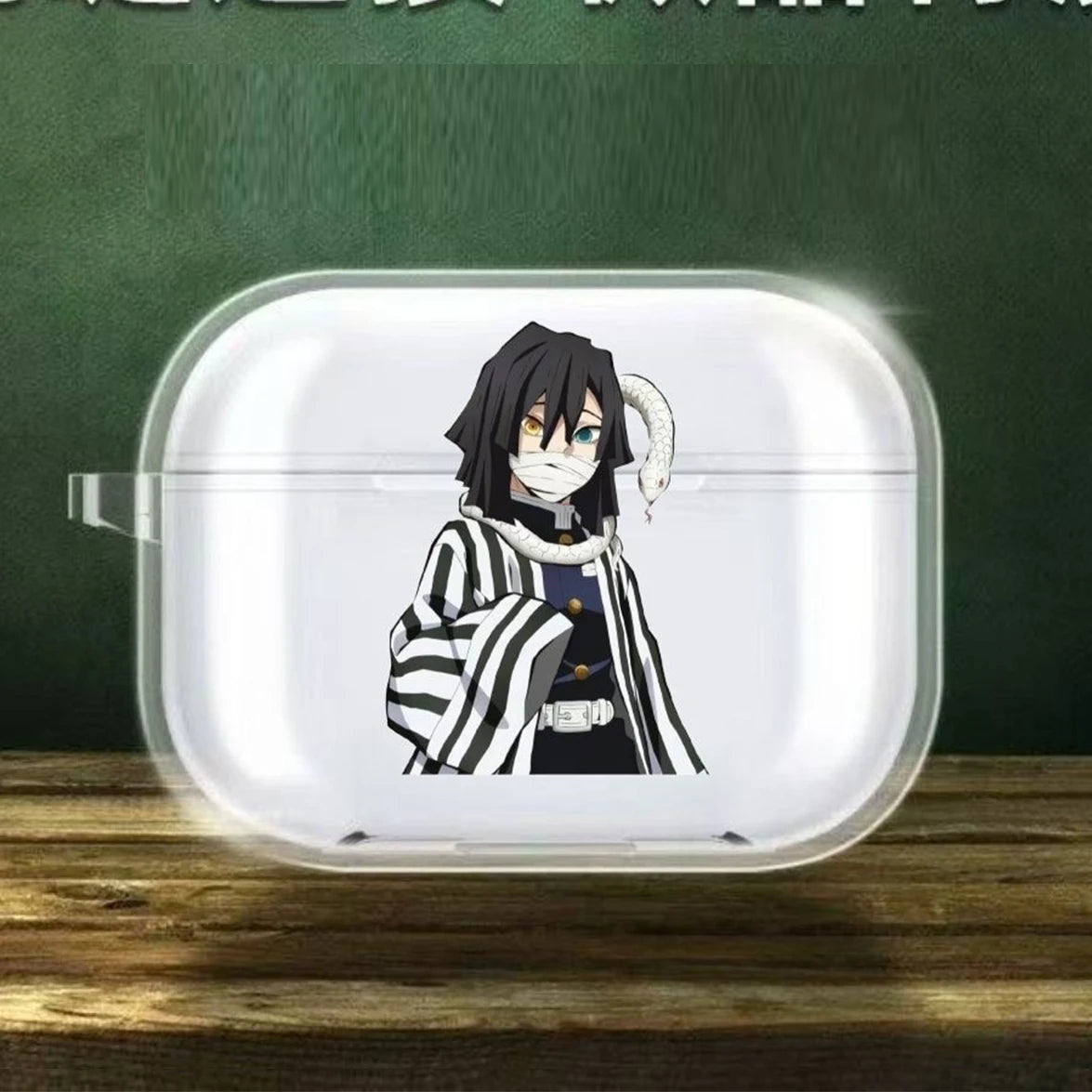 Anime Demon S-Slayer Cool Case Soft silicone TPU Case For AirPods4 Pro 1 2 3 Clear Transparent Bluetooth Earphone Case