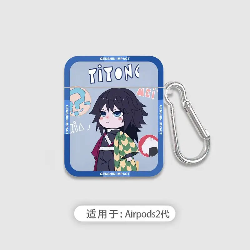 Demon Slayer Earphone Protective Case Anime Style New AirPods 3rd Gen Apple AirPods 2 Bluetooth Earphone Case Birthday Gift