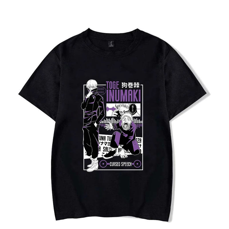 Hot Anime Inumaki Toge Graphic Short Sleeve T-Shirts For Women Men Shirts Loose T-Shirt Casual Summer T-Shirts Plus Size Tops