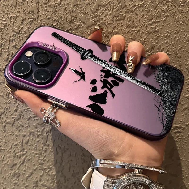 Comics Vagabond Samurai Case for iPhone SE4 16E 16 15 14 13 12 11 Pro Max XS X XR Plus 8 7 SE Plating Matte Cover